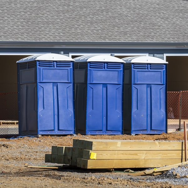 how can i report damages or issues with the portable toilets during my rental period in Olivet